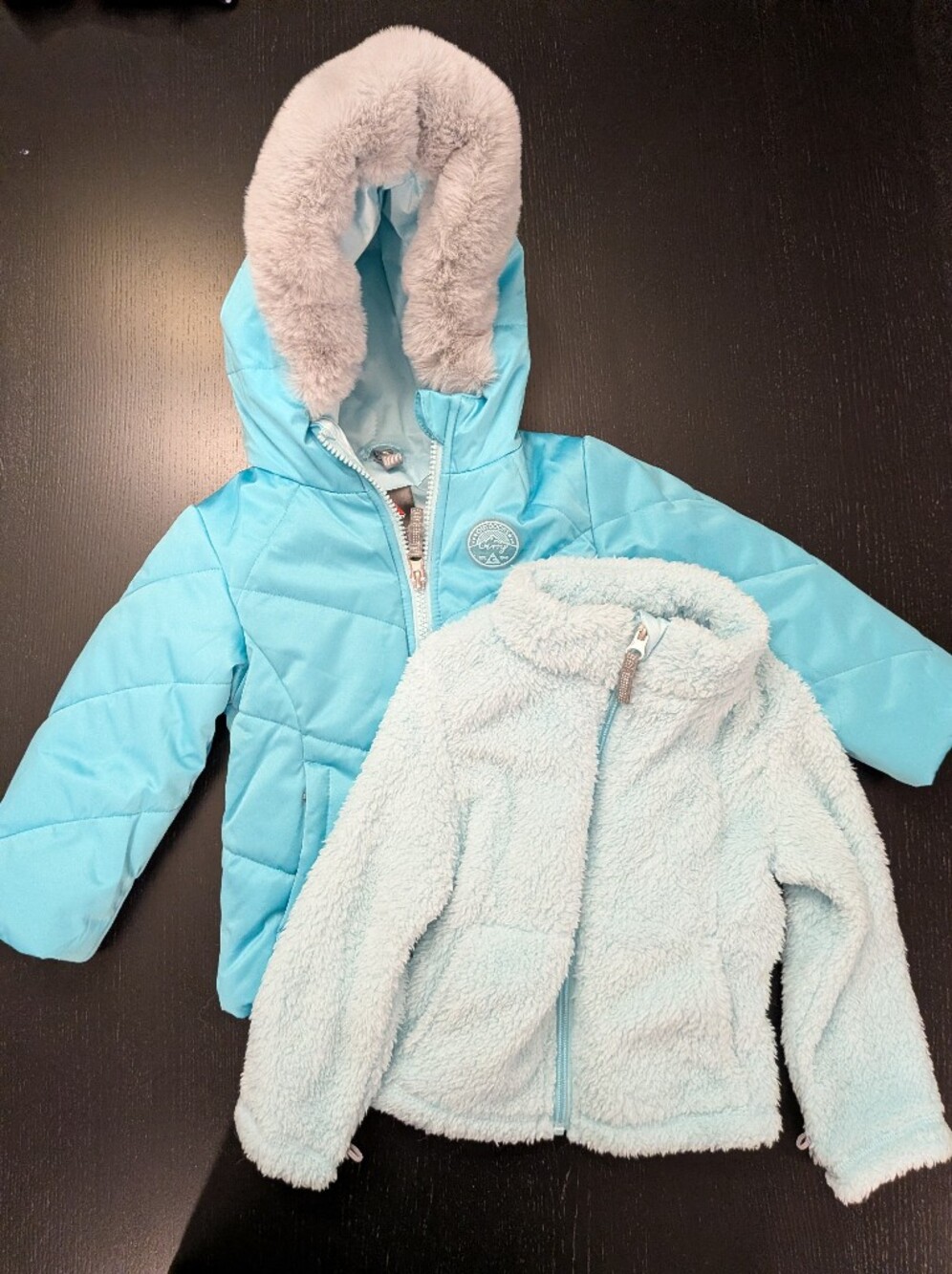 Gerry Weber Light Blue Sherpa-Lined Jacket with Faux Fur Trim